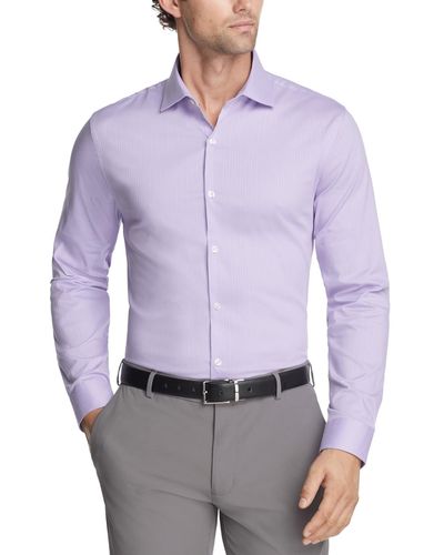 Kenneth Cole Techni-cole Slim Fit Flex Stretch Dress Shirt - Purple