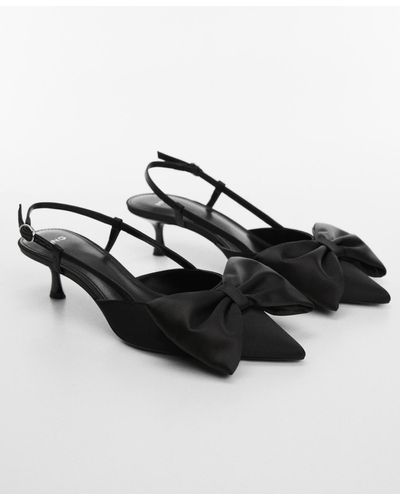 Mango Bow-heeled Shoes - Black