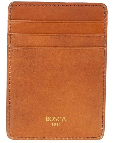 Bosca Deluxe Front Pocket Wallet - Brown