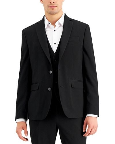 INC International Concepts Slim-fit Black Solid Suit Jacket