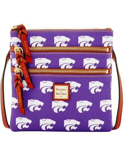 Dooney & Bourke Kansas State Wildcats Triple-zip Crossbody Bag - Purple