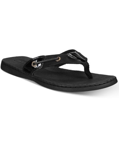 Sperry Top-Sider Women's Seafish Thong Sandals - Black