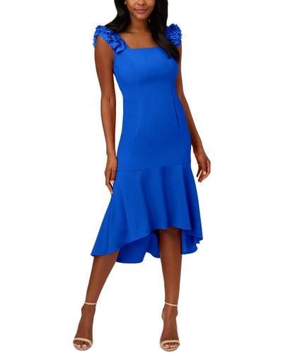 Adrianna Papell Ruffled High-low Dress - Blue