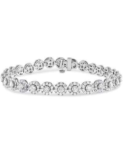 Macy's Diamond Halo Tennis Bracelet (7 Ct. T.w. - White