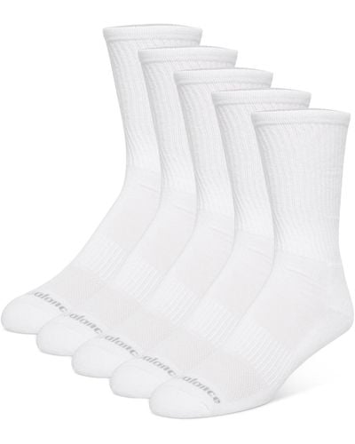 New Balance 5-pk. Athletic Crew Socks - White