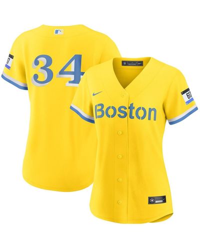 Nike David Ortiz Boston Red Sox City Connect Replica Player Jersey - Yellow