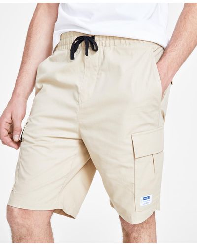 BOSS Hugo By Relaxed-fit 9" Cargo Shorts - Natural