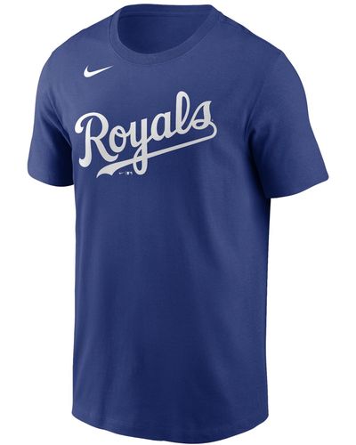Nike Kansas City Royals Swoosh Wordmark T-shirt - Blue
