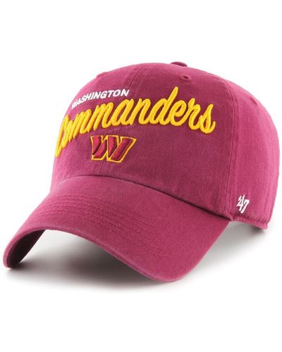 '47 Washington Commanders Phoebe Clean Up Adjustable Hat - Pink