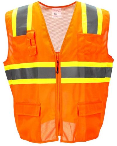 Refrigiwear Big & Tall Hi Vis Safety Work Vest - Orange