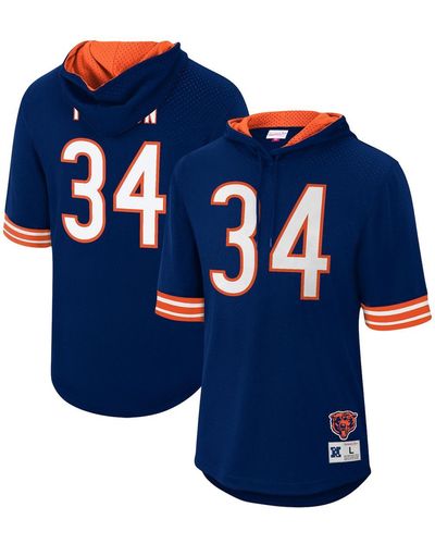 Mitchell & Ness Walter Payton Chicago Bears Retired Player Mesh Name And Number Hoodie T-shirt - Blue