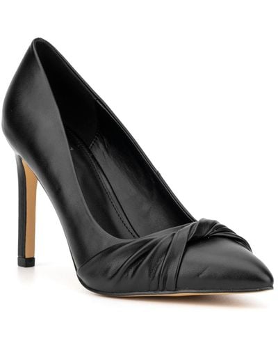 New York & Company Monique- Knotted Pointy High Heels Pumps - Black