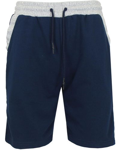 Galaxy By Harvic French Terry jogger Sweat Lounge Shorts - Blue