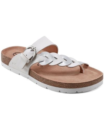 Earth Alyce Round Toe Footbed Slip-on Casual Sandals - Pink
