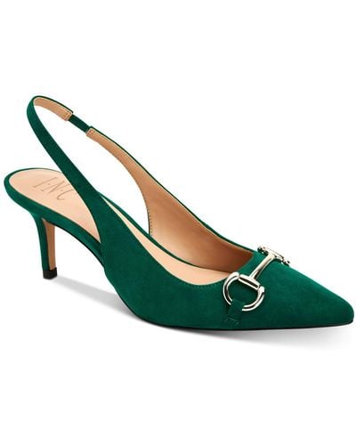 INC International Concepts Inc Carynn Pointed-toe Kitten Heels, Created For Macy's - Green