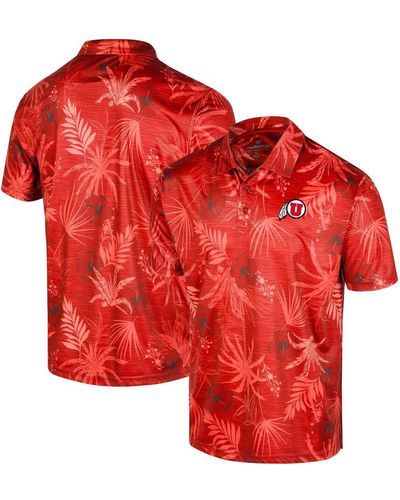 Colosseum Athletics Utah Utes Palms Team Polo Shirt - Red