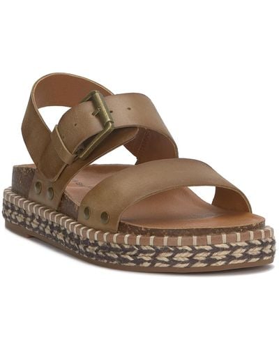 Lucky Brand Umora Espadrille Flatform Sandals - Brown