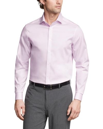 Calvin Klein Steel Plus Regular Fit Modern Pin Cord Dress Shirt - Purple