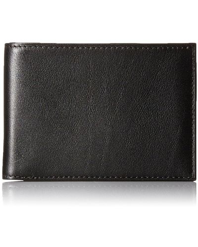 Bosca Old Leather New Fashioned Collection-small Bifold Wallet - Black