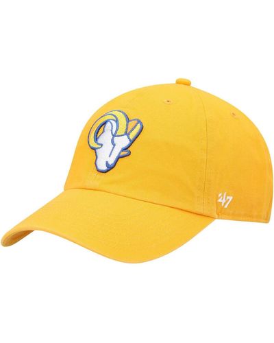 '47 Los Angeles Rams Secondary Clean Up Adjustable Hat - Yellow