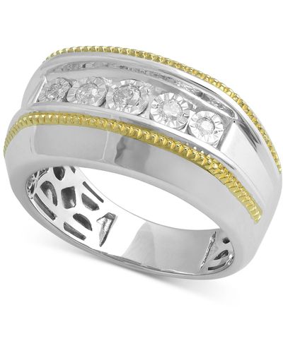 Macy's Diamond Two-tone Ring (1/5 Ct. T.w. - Metallic
