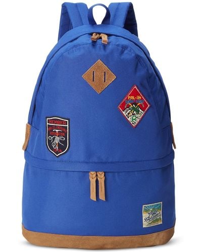Polo Ralph Lauren Ranger Suede-trim Backpack - Blue