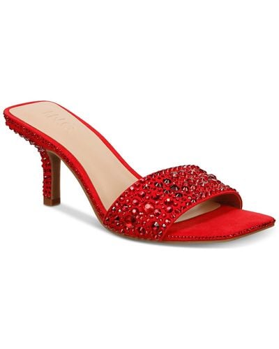 INC International Concepts Galle Slide Dress Sandals - Red