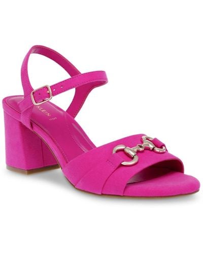Anne Klein Rem Block Heel Dress Sandals - Pink