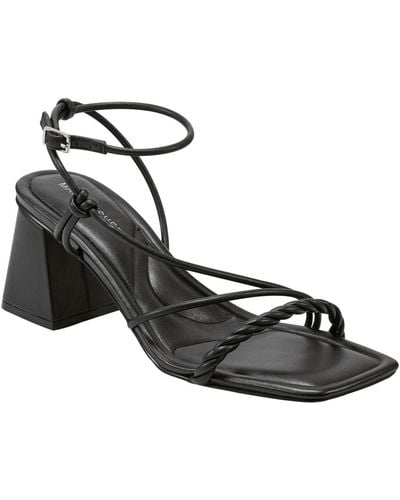 Marc Fisher meggiane Strappy Square Toe Dress Sandals - Black