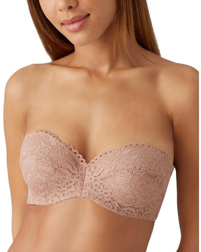 B.tempt'd By Wacoal Ciao Bella Strapless Lace Bra 954344 - Brown