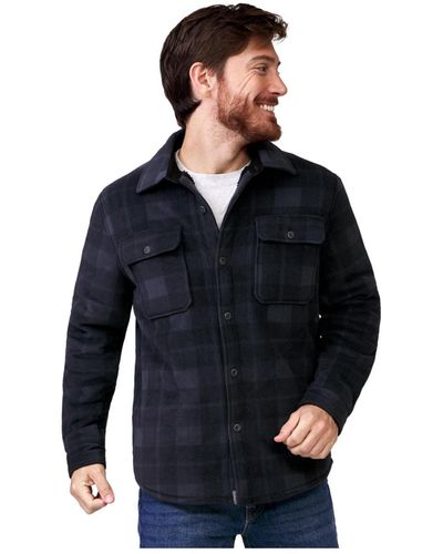 Free Country Mountain Ridge Sueded Chill Out Fleece Jacket - Blue