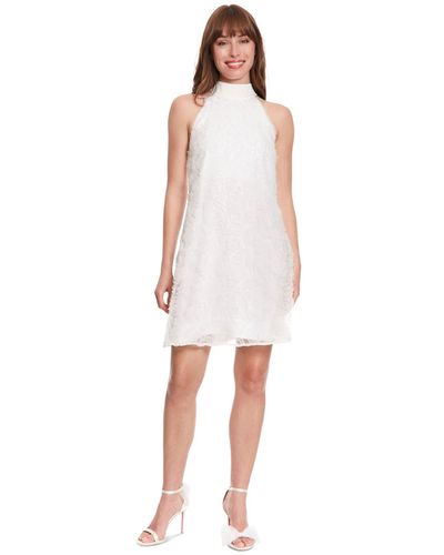 Ivy & Blu Ivy + Blu Soutache A-line Halter Dress - White
