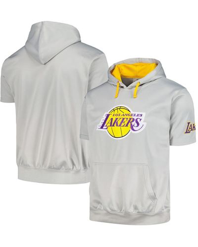 Fanatics Los Angeles Lakers Big And Tall Logo Pullover Hoodie - Gray