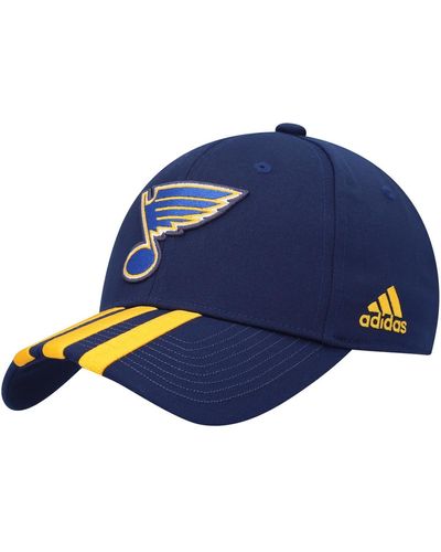 adidas St. Louis Blues Locker Room Three Stripe Adjustable Hat