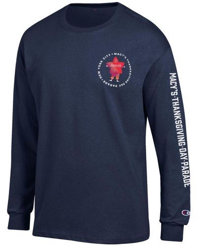 Macy's Champion Thanksgiving Day Parade Long Sleeve Tee - Blue
