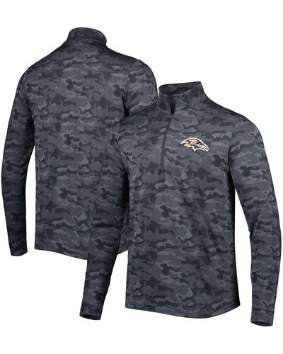 Antigua Baltimore Ravens Brigade Quarter-zip Sweatshirt - Blue