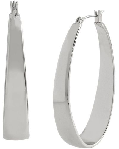 Robert Lee Morris Oval Hoop Earrings - Metallic
