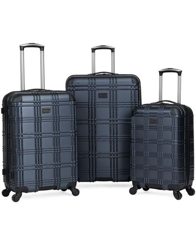 Ben Sherman Nottingham 3 Piece Lightweight Hardside Travel luggage Set - Blue