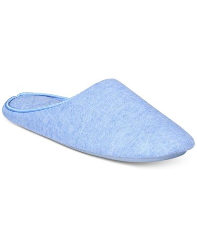 Charter Club Pointelle Closed-toe Slippers - Blue