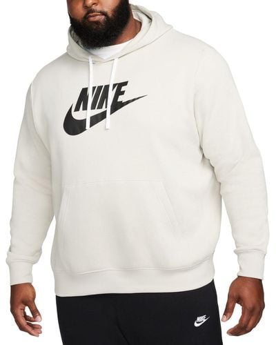Nike Sportswear Club Fleece Graphic Pullover Hoodie - Gray