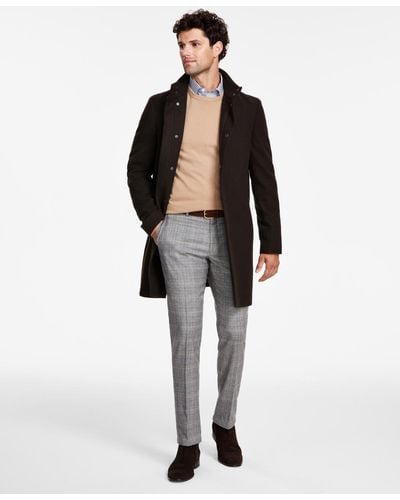 Calvin Klein Slim-fit Mayden Wool Blend Overcoats - Green