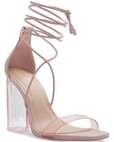 ALDO Onardonia Strappy Lace-up Block-heel Dress Sandal - Pink