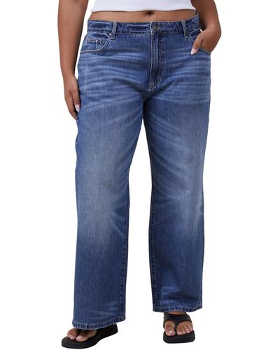 Cotton On Relaxed Wide Leg Jeans - Blue