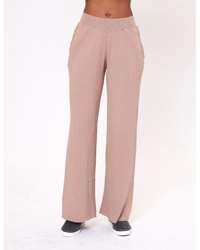 LEIMERE Knit Rosewood Ribbed Pant - Pink