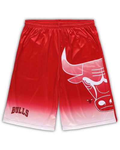 Fanatics Chicago Bulls Big And Tall Graphic Shorts - Red