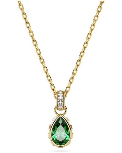 Swarovski Crystal Pear Cut Stilla Pendant Necklace - Metallic