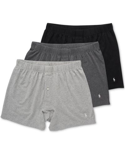 Polo Ralph Lauren 3-pack Classic Stretch Knit Boxers - Gray