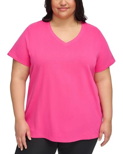 Calvin Klein Performance Embroidered Logo T-shirt, Xs-3x - Pink