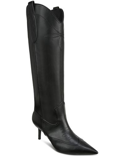 INC International Concepts Hayleigh Mid-heel Cowboy Boots - Black