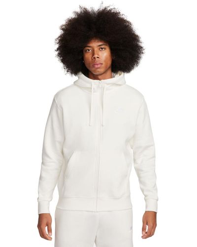 Nike Sportswear Club Fleece Full-zip Hoodie - White